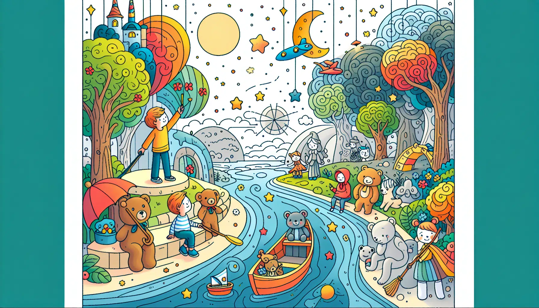 El viaje mágico de Lucas y su osito de peluche