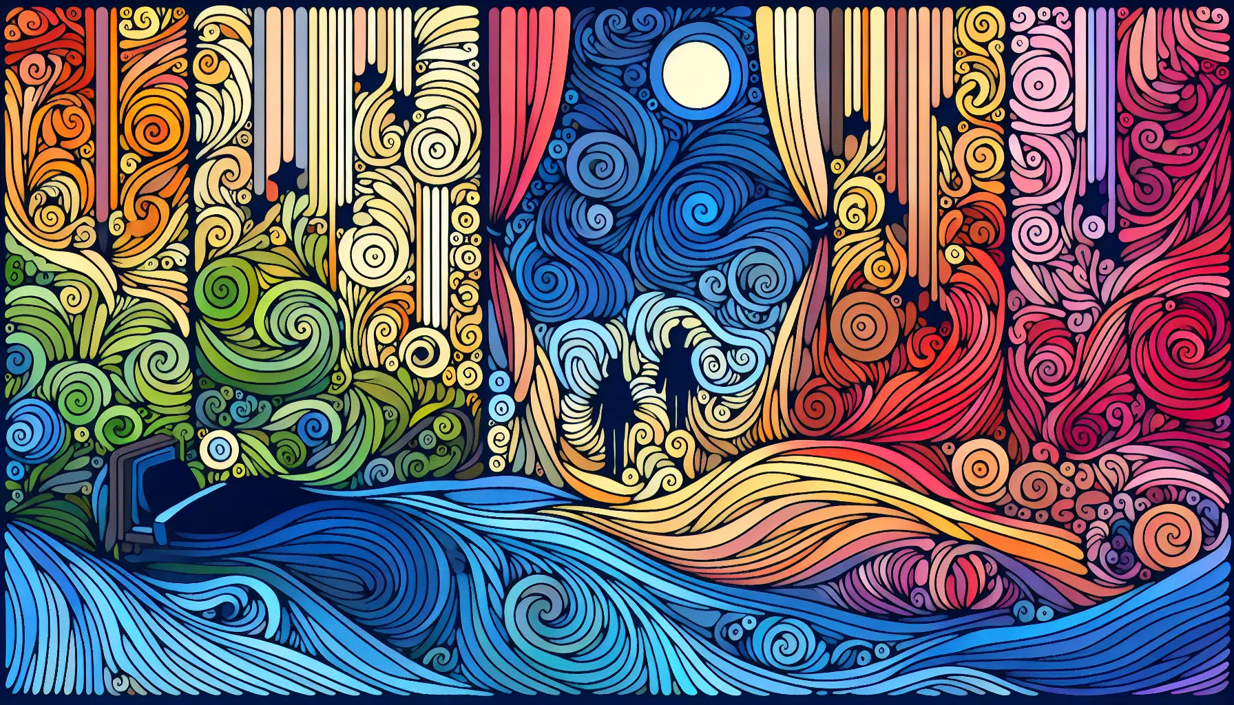 Susurros de la oscuridad en sintonía con dos pulsos